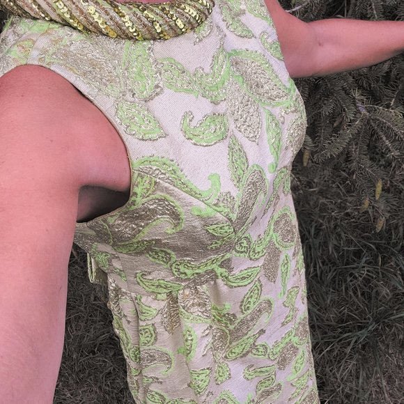 Vintage Sequin Lurex Holiday Minidress 60s - Picture 3 of 7